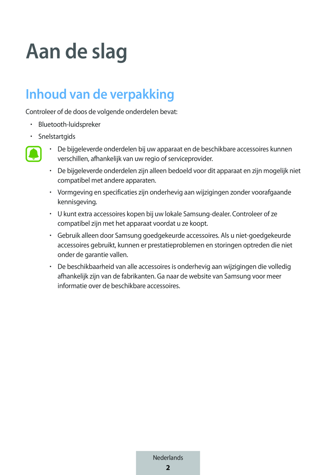 Inhoud van de verpakking Box Level Box PRO