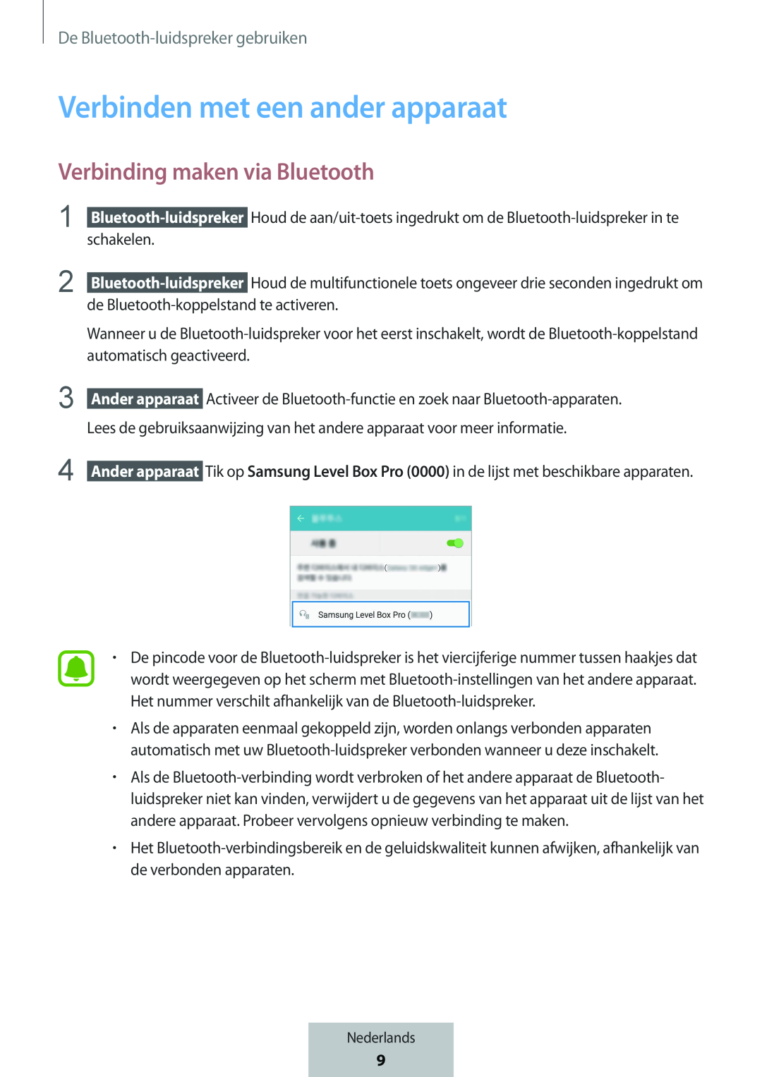 Verbinding maken via Bluetooth Verbinden met een ander apparaat