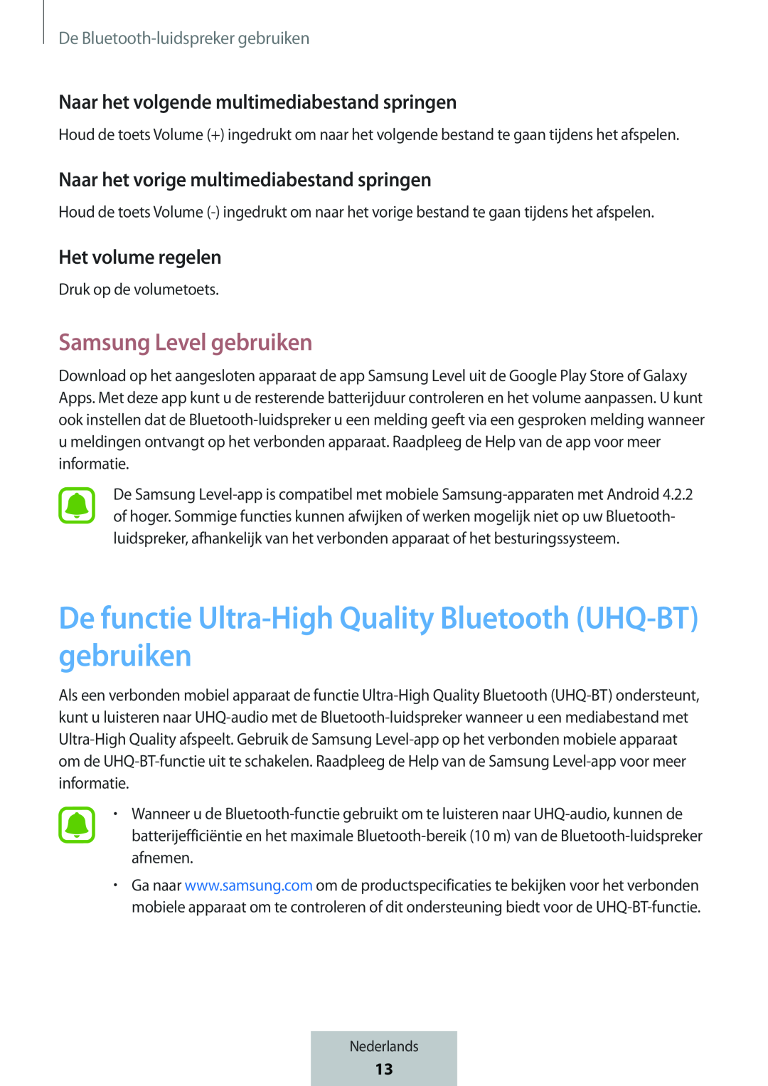 De functie Ultra-HighQuality Bluetooth (UHQ-BT)gebruiken Box Level Box PRO