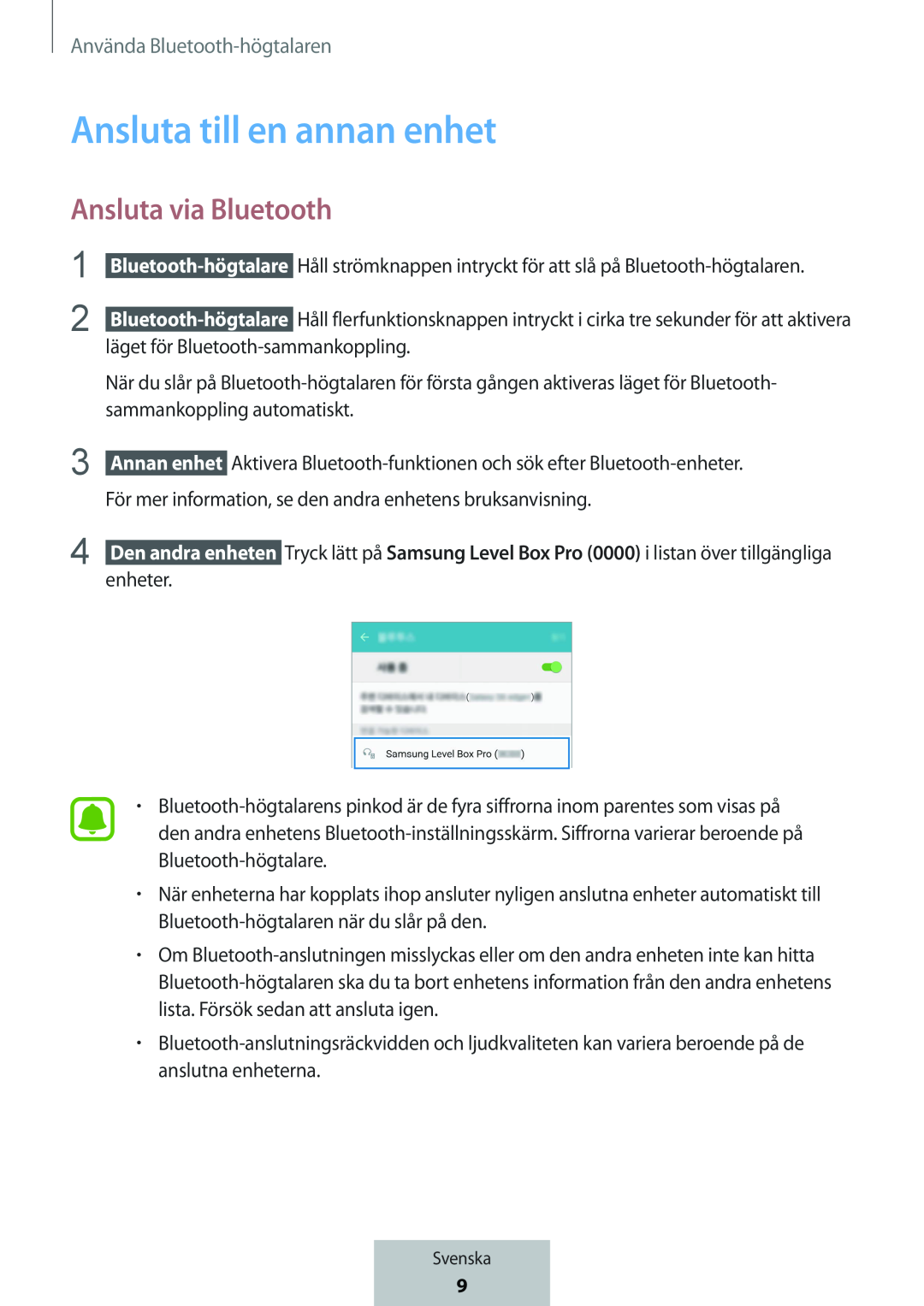 Ansluta till en annan enhet Box Level Box PRO