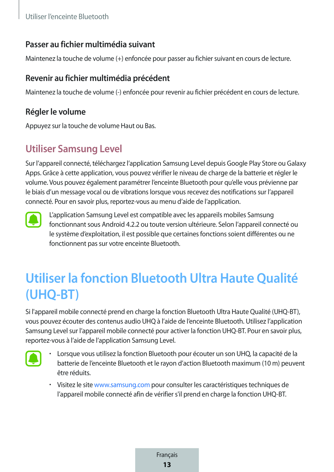 Utiliser la fonction Bluetooth Ultra Haute Qualité (UHQ-BT) Box Level Box PRO