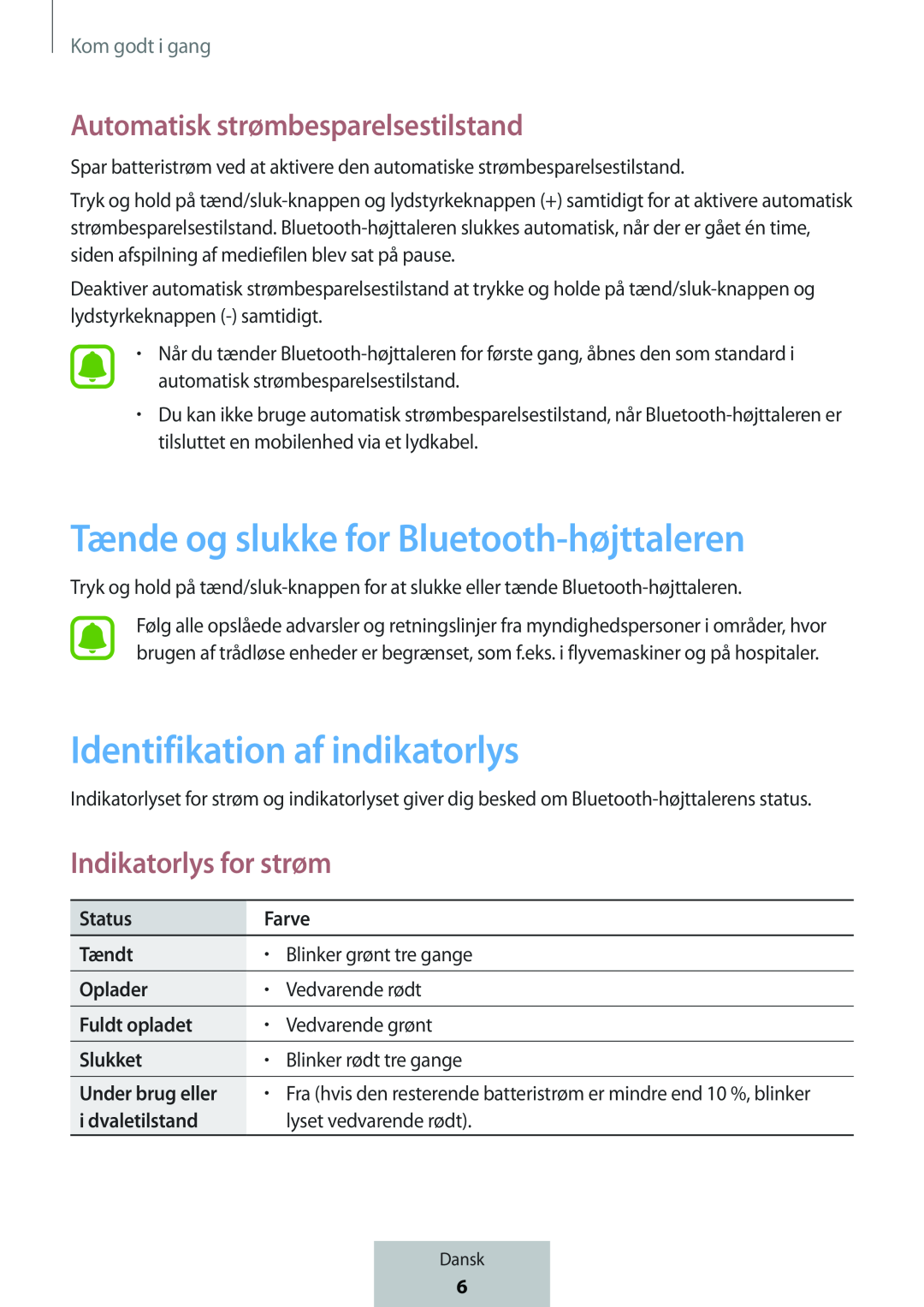 Automatisk strømbesparelsestilstand Box Level Box PRO