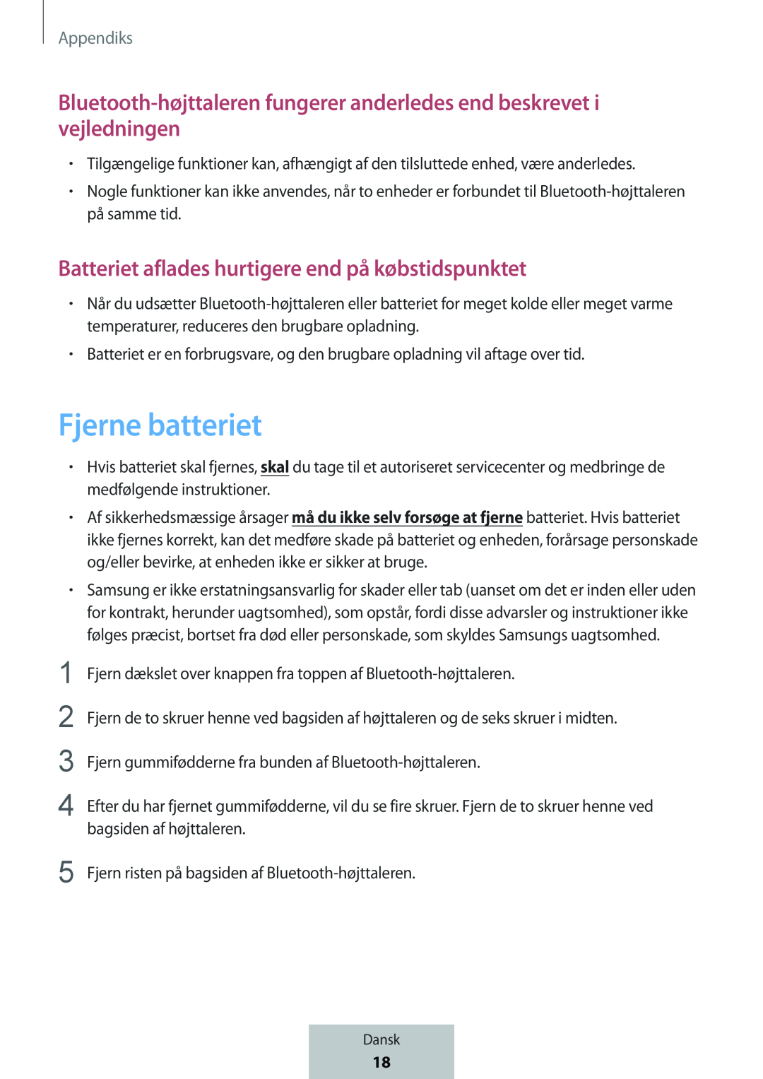 Fjerne batteriet Box Level Box PRO