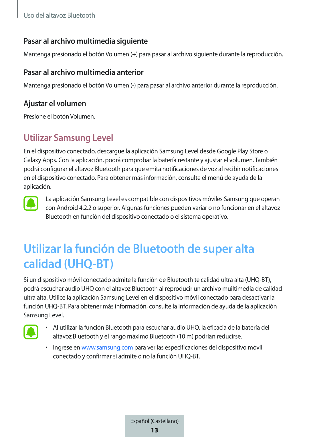 Utilizar la función de Bluetooth de super alta calidad (UHQ-BT) Box Level Box PRO