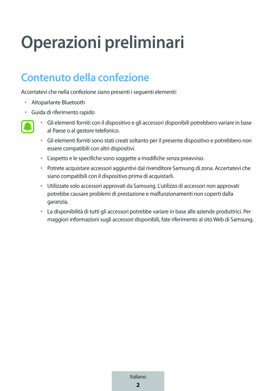 Contenuto della confezione Box Level Box PRO