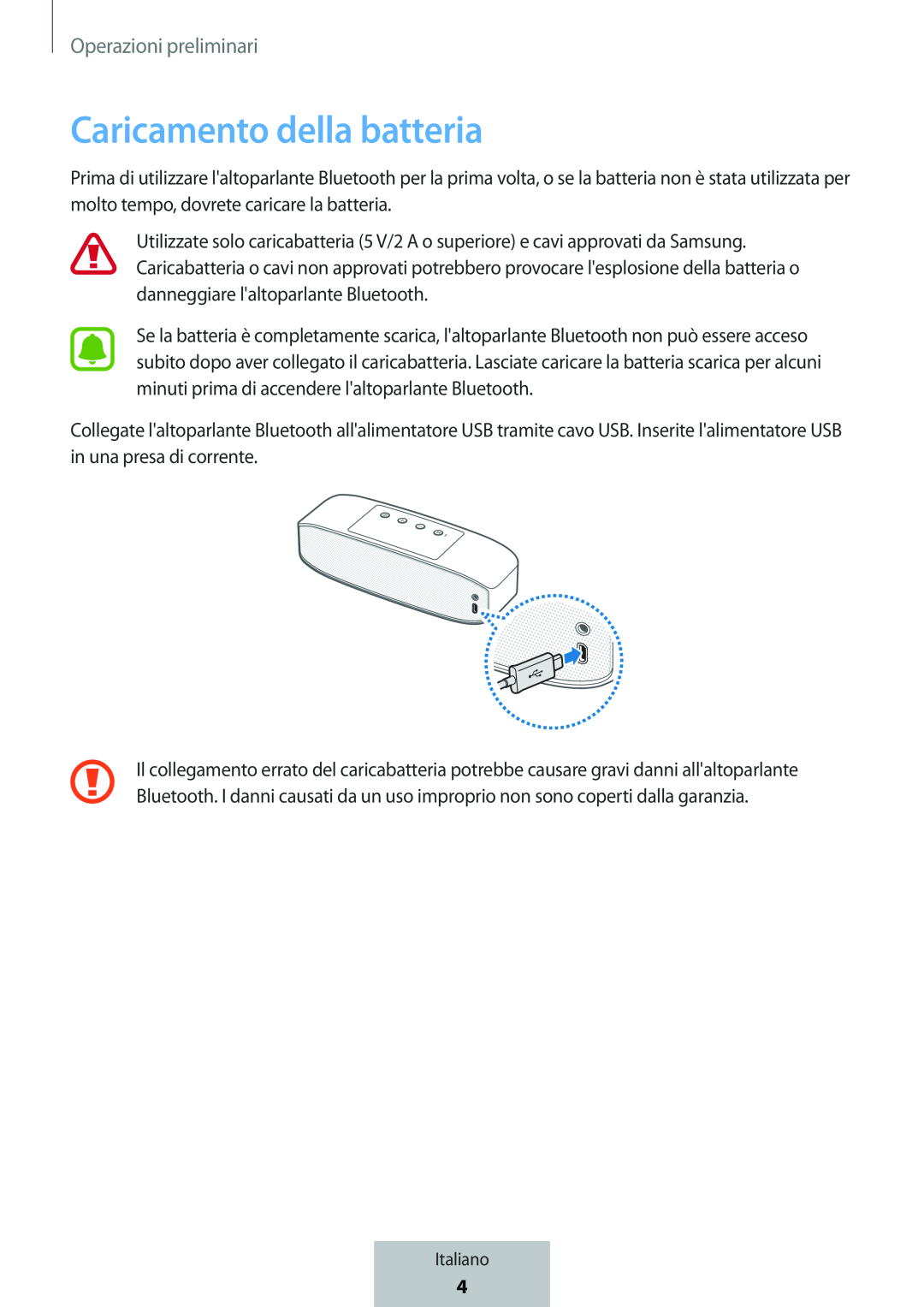 Caricamento della batteria