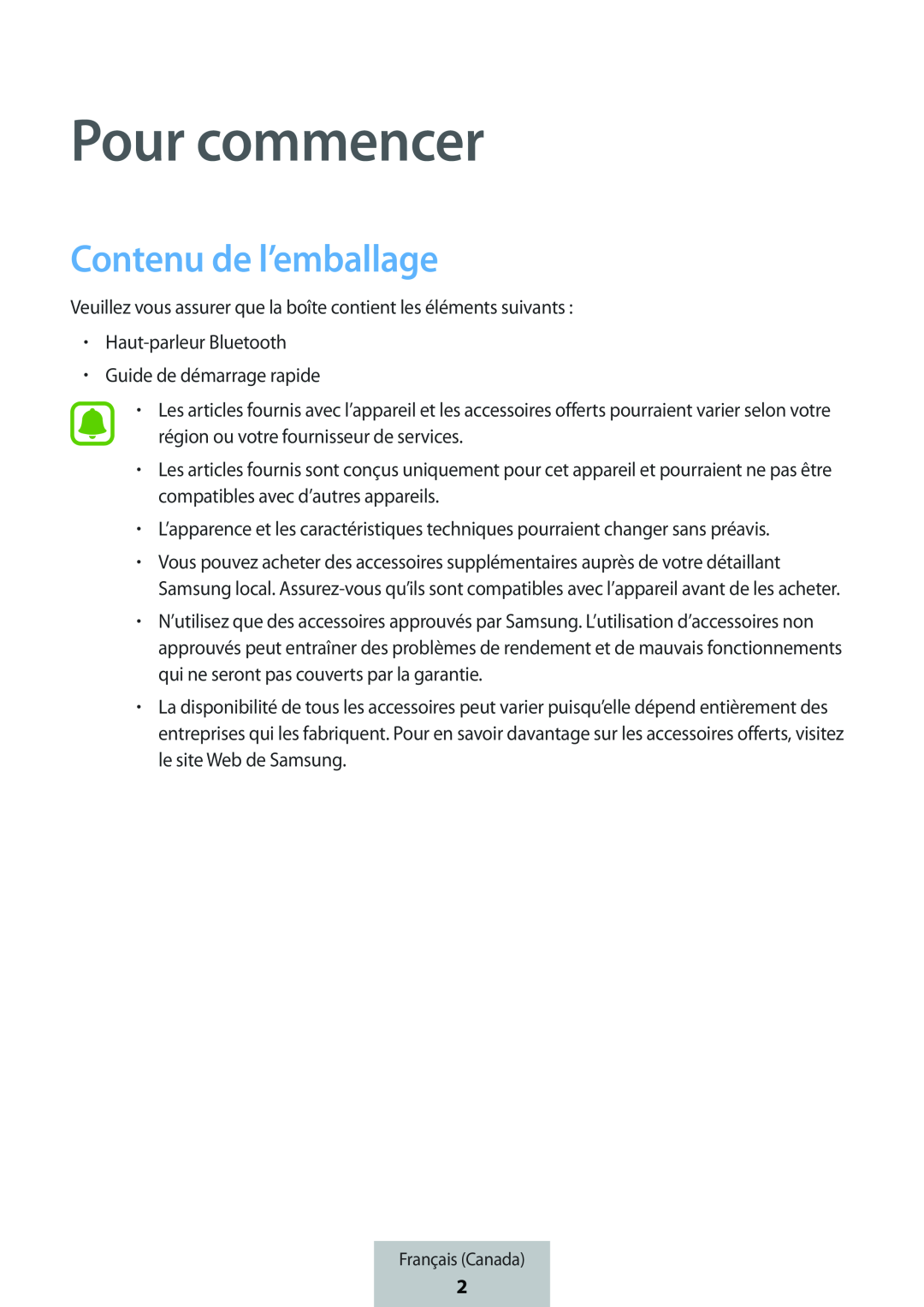 Contenu de l’emballage Box Level Box PRO