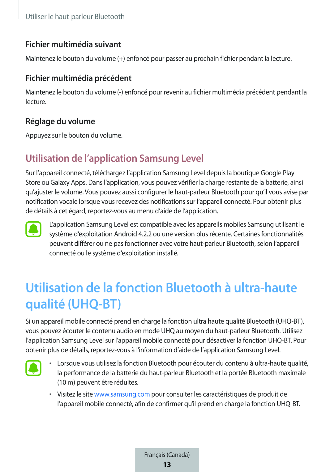 Utilisation de la fonction Bluetooth à ultra-hautequalité (UHQ-BT) Box Level Box PRO