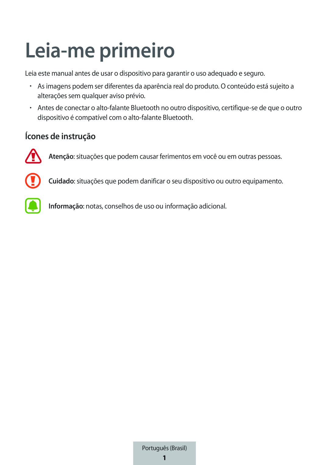 Leia-meprimeiro Ícones de instrução