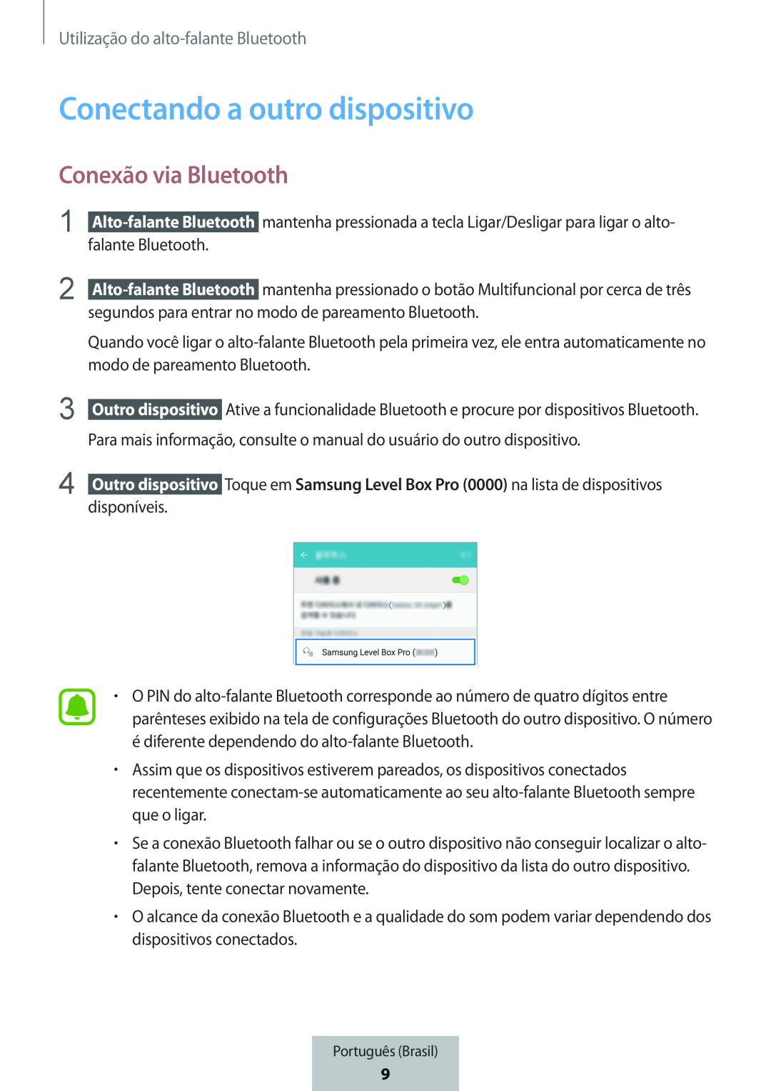 Conexão via Bluetooth Box Level Box PRO