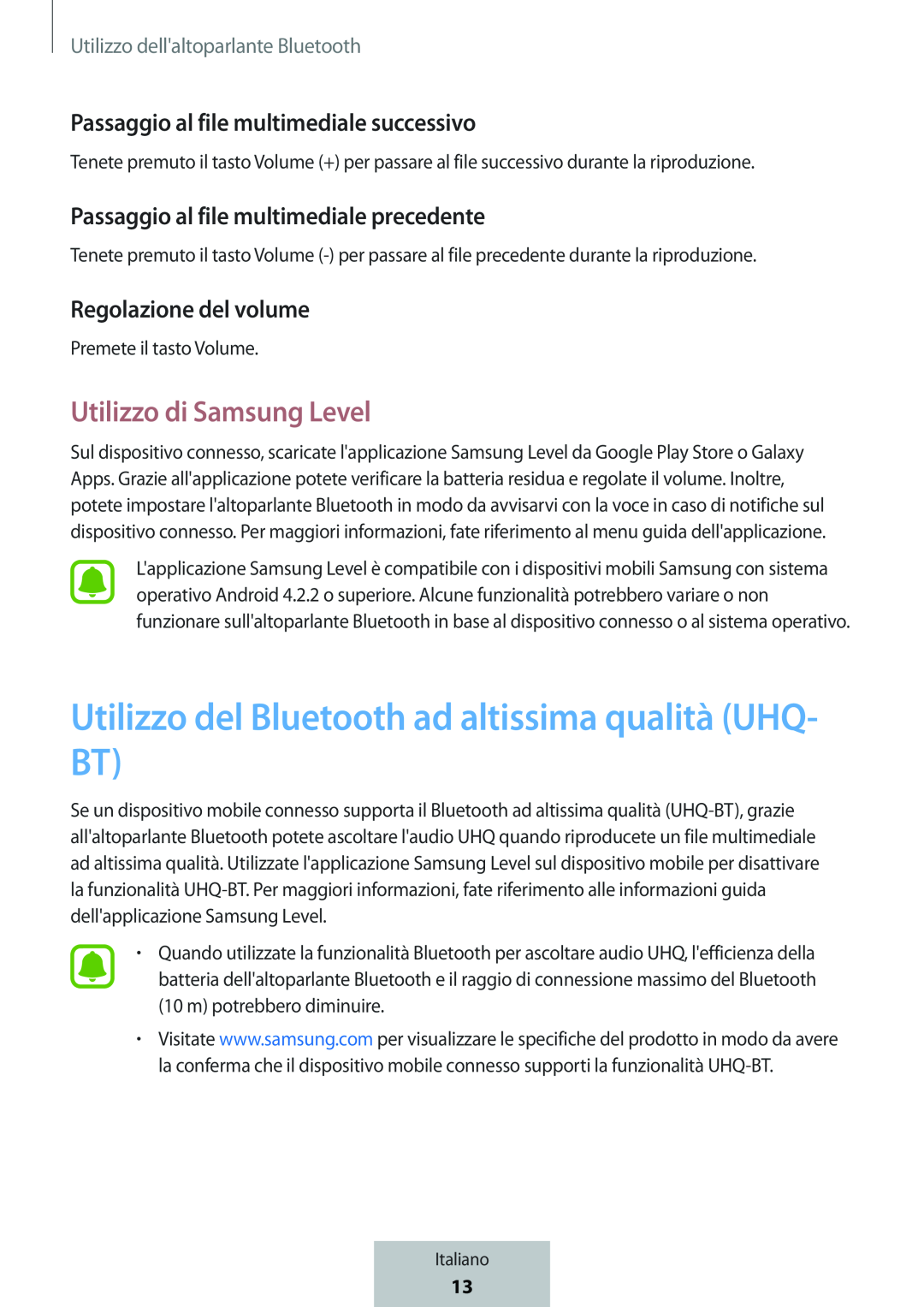 Passaggio al file multimediale successivo Box Level Box PRO