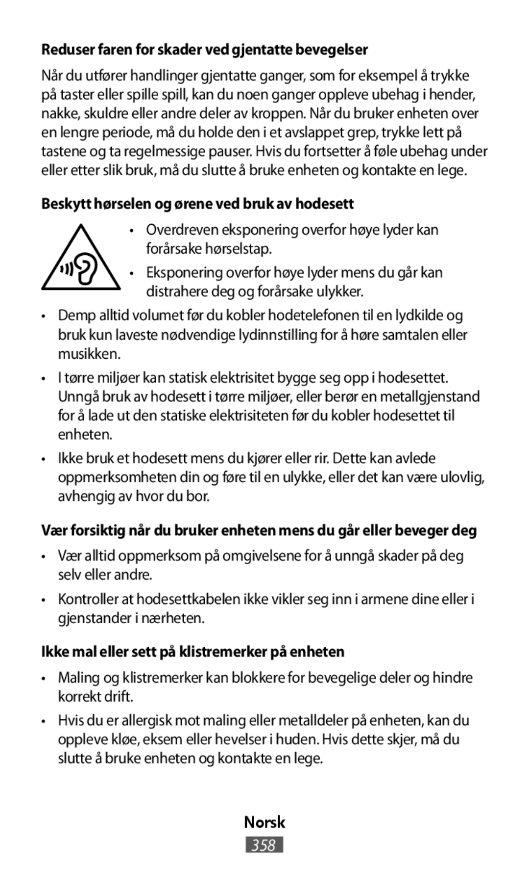 Vær forsiktig når du bruker enheten mens du går eller beveger deg Box Level Box Mini