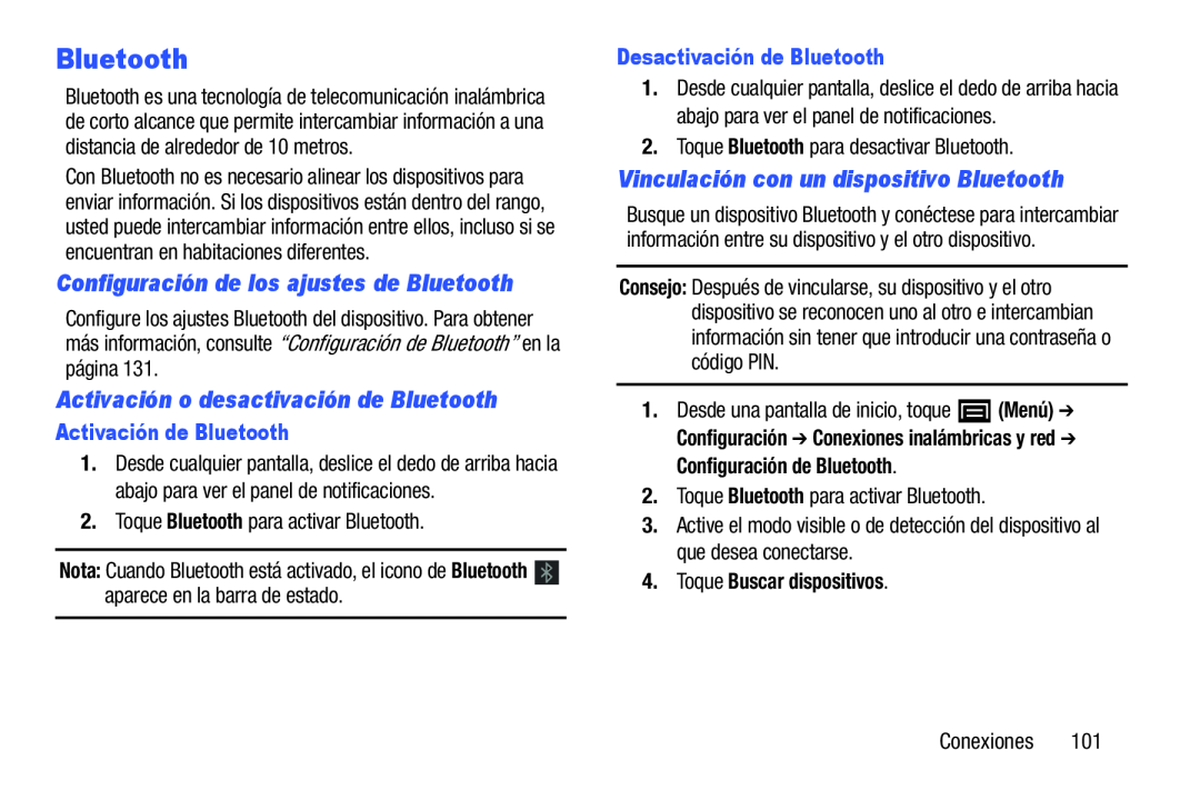 Activación de Bluetooth Galaxy Player 4.2