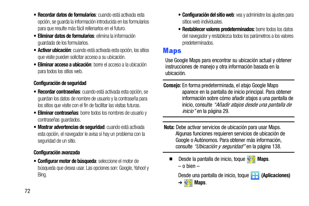 Configuración del sitio web : vea y administre los ajustes para sitios web individuales