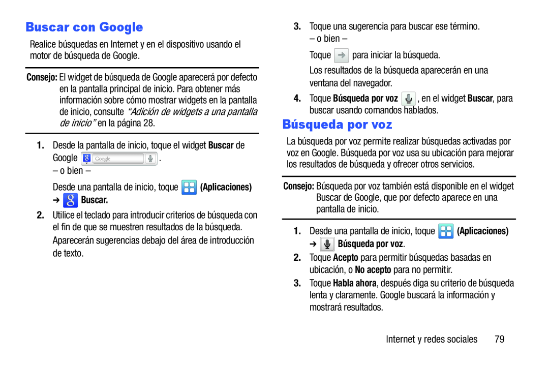 ➔ Búsqueda por voz Galaxy Player 5.0