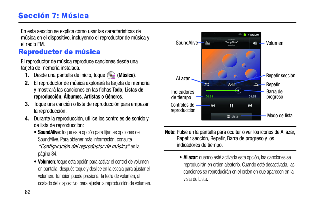 1.Desde una pantalla de inicio, toque (Música) Galaxy Player 4.0