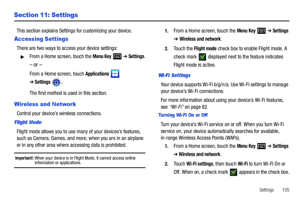 Section 11: Settings Galaxy Player 4.0