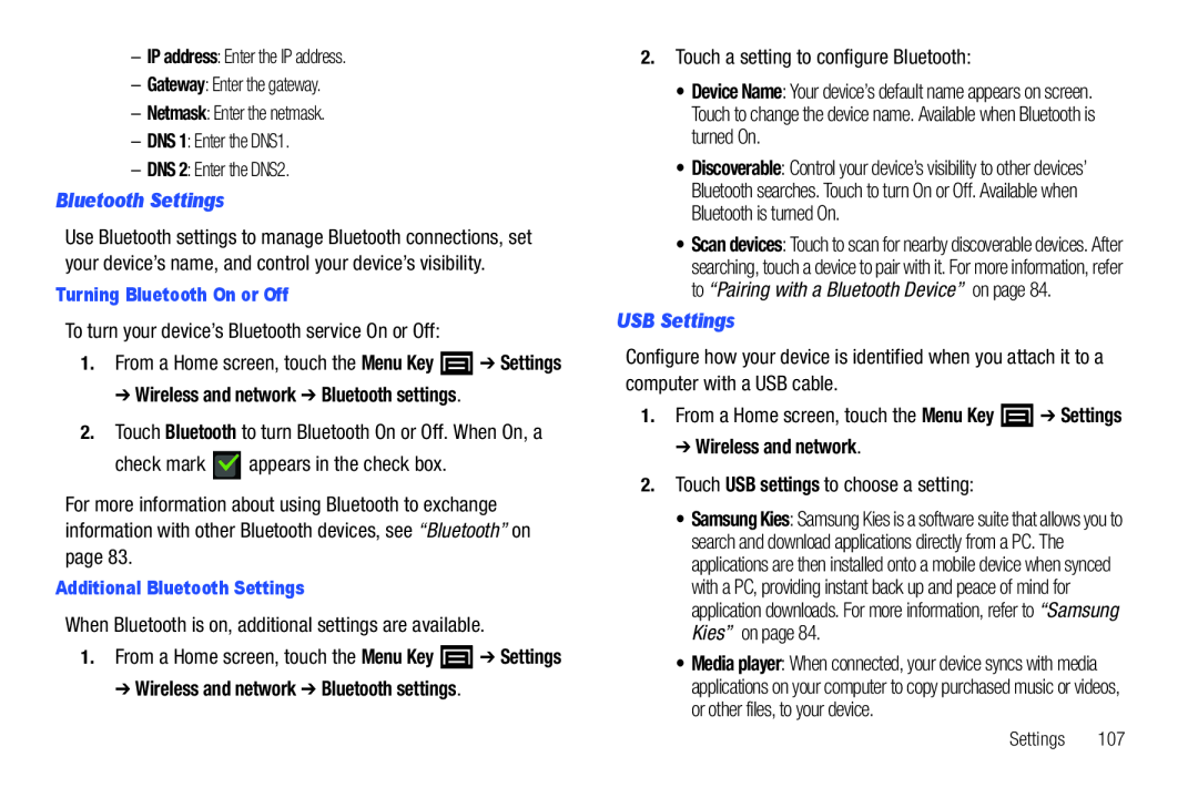 2.Touch USB settings to choose a setting: Galaxy Player 4.0