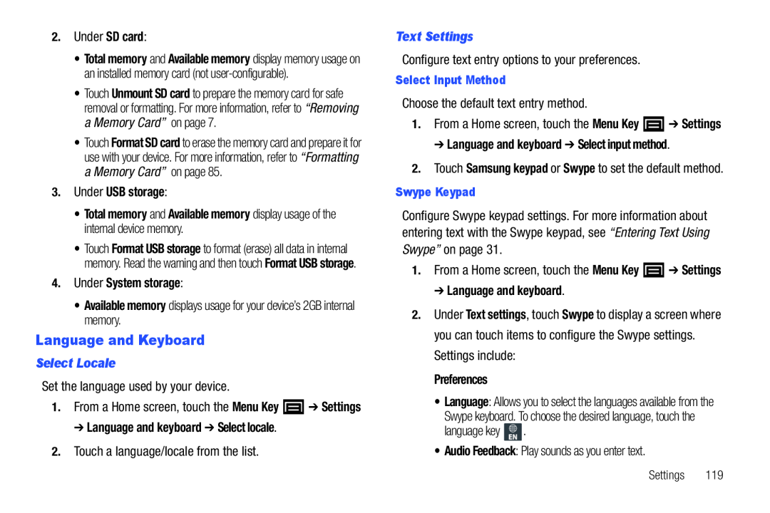 Language and Keyboard