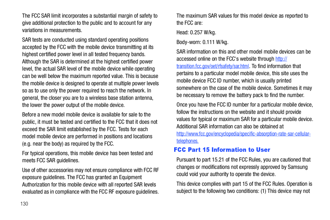 FCC Part 15 Information to User