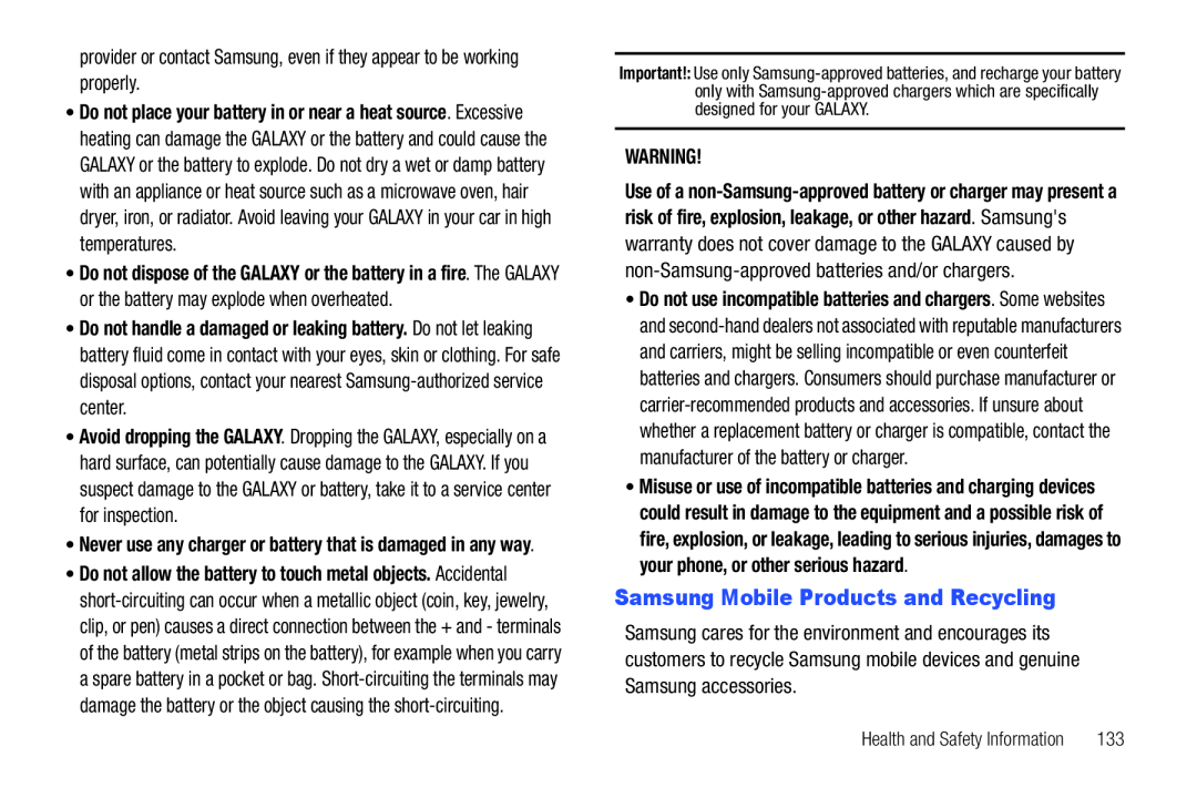 Samsung Mobile Products and Recycling