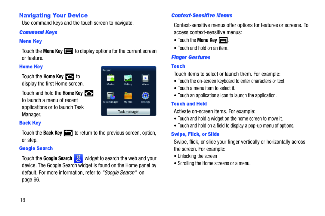 Navigating Your Device Galaxy Player 4.0