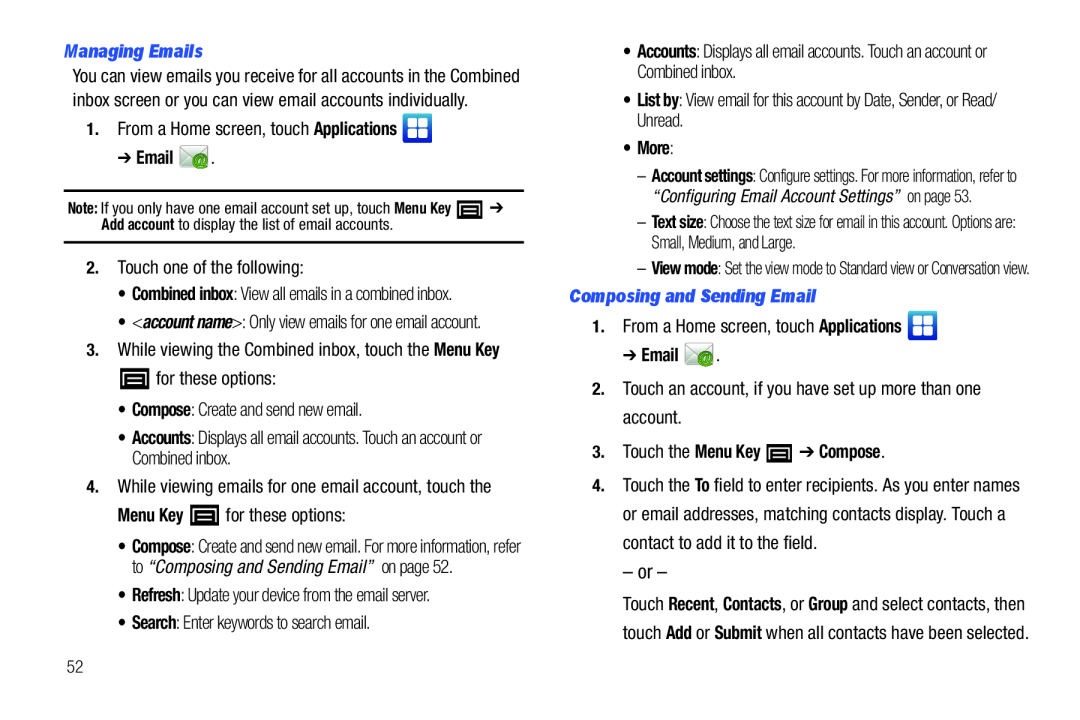 1.From a Home screen, touch Applications 1.From a Home screen, touch Applications