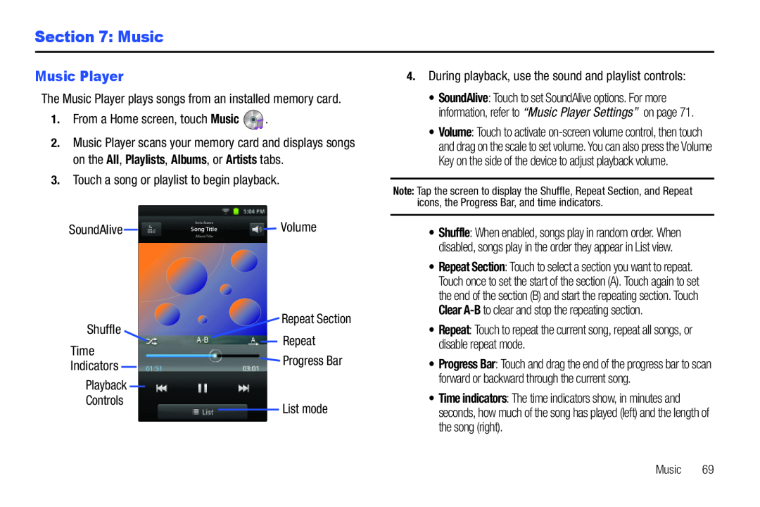 Music Player Galaxy Player 4.0