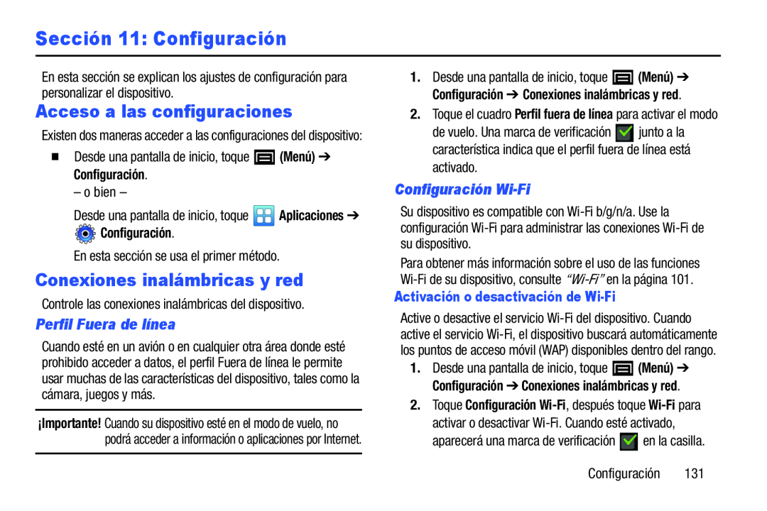 Perfil Fuera de línea Configuración Wi-Fi