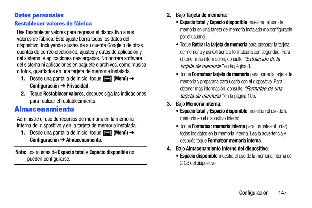 Datos personales Galaxy Player 4.0