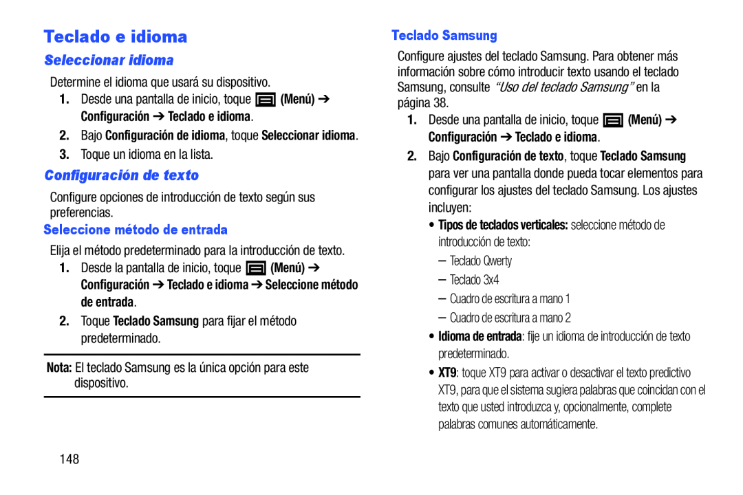 Teclado e idioma Galaxy Player 4.0