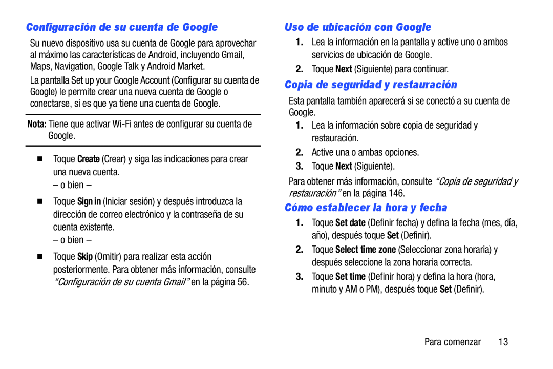 Configuración de su cuenta de Google Uso de ubicación con Google