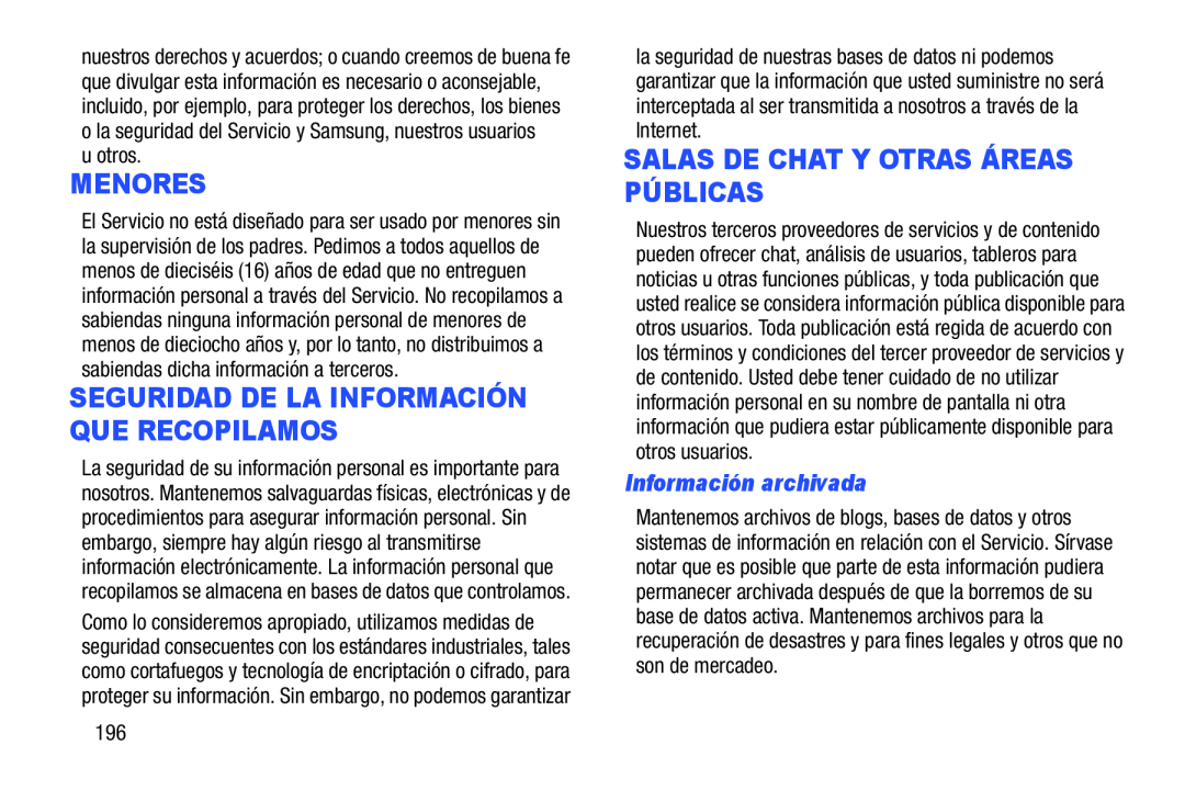 Información archivada MENORES