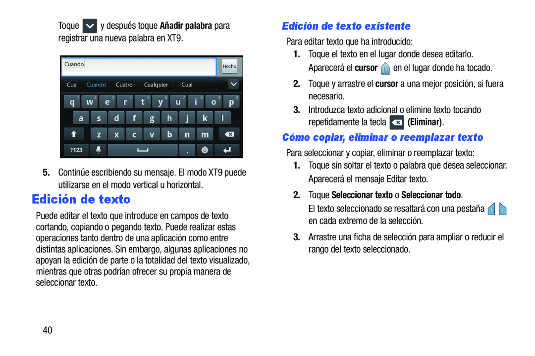 Edición de texto existente Cómo copiar, eliminar o reemplazar texto