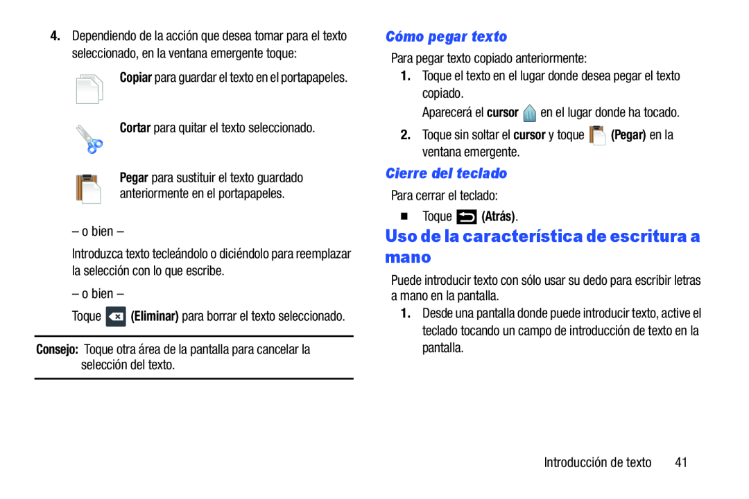 Cómo pegar texto Cierre del teclado