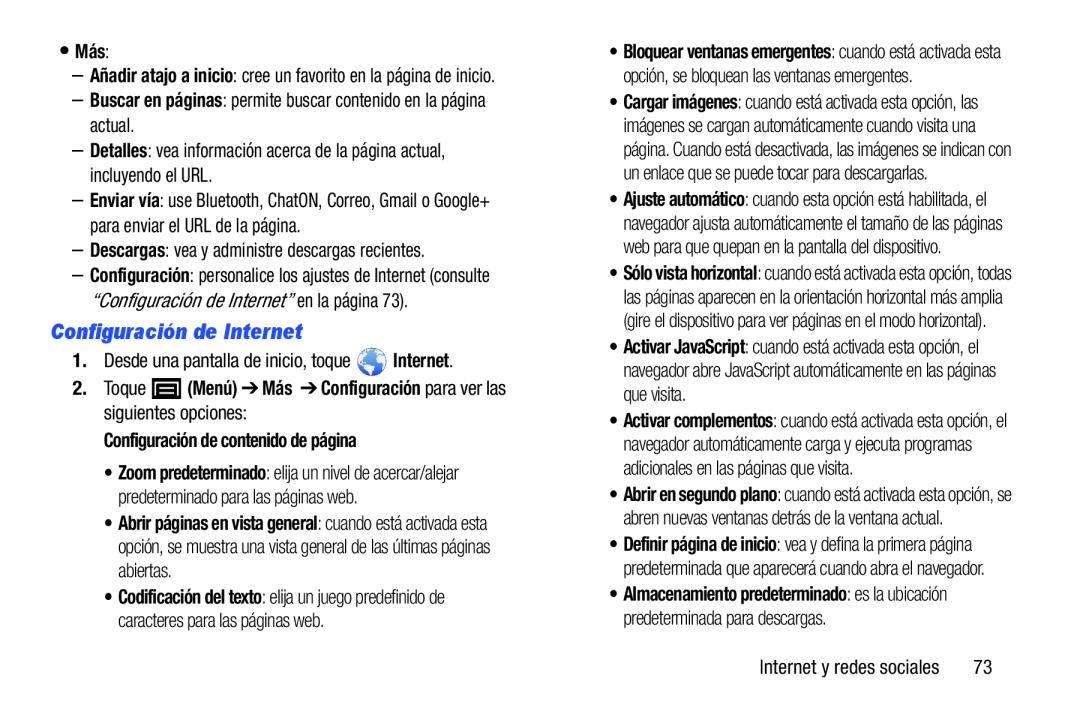 Configuración de Internet