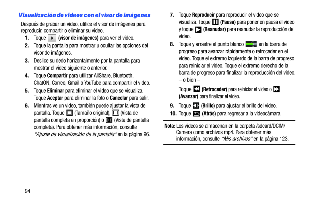 Visualizacióndevideosconelvisordeimágenes Galaxy Player 4.0