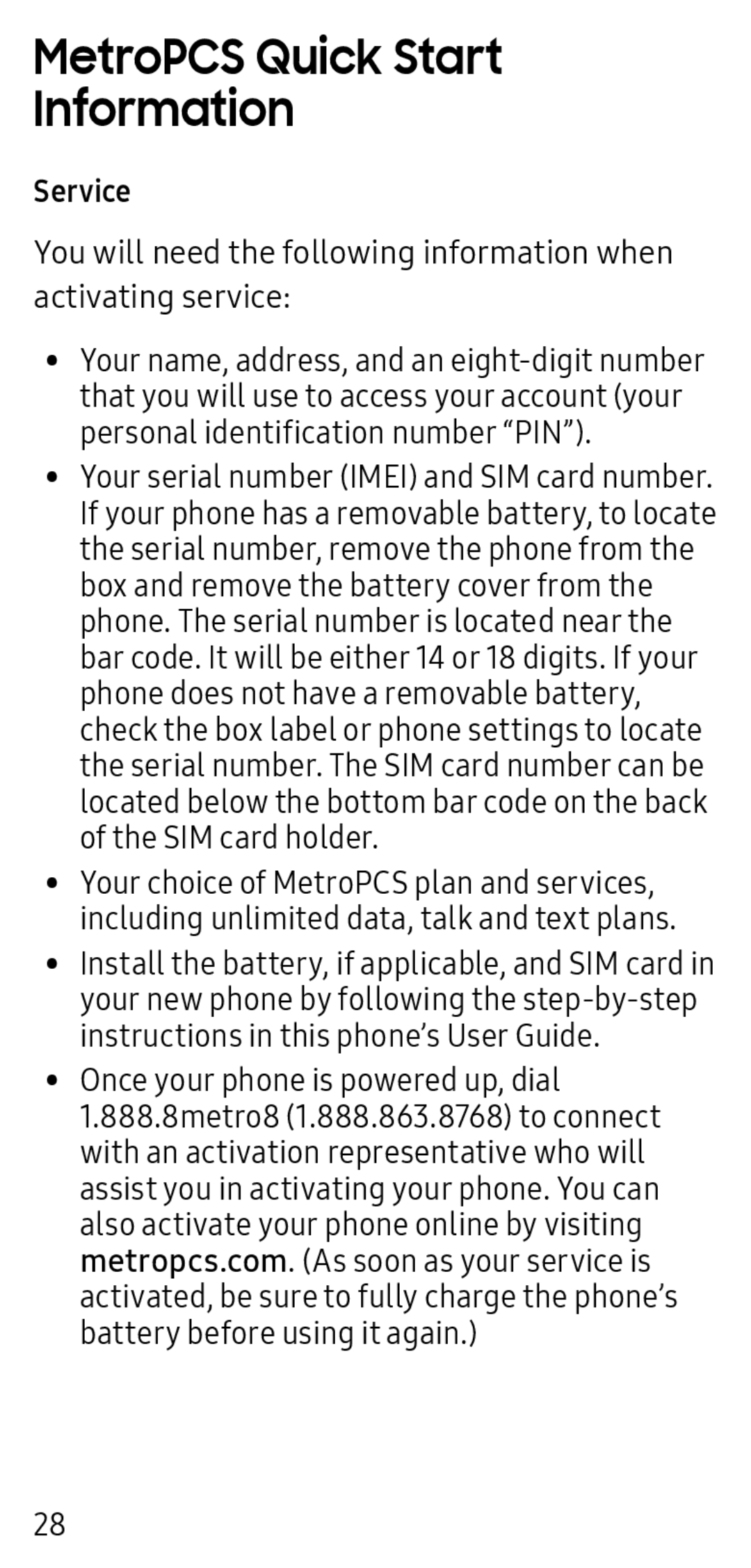 Information Galaxy S9 MetroPCS