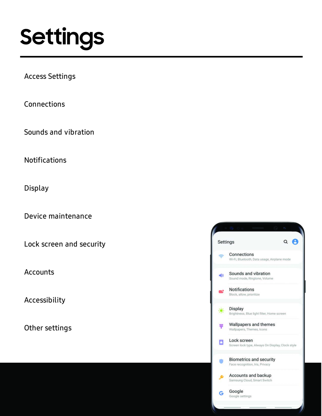 Settings Galaxy S8 Boost