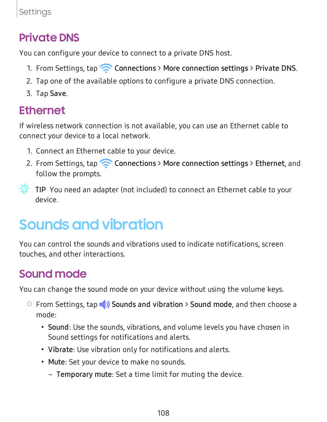 Private DNS Galaxy S8 Boost