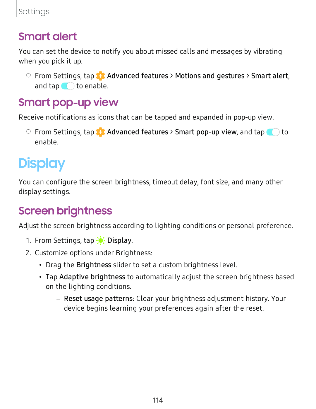 Screen brightness Galaxy S8 Boost