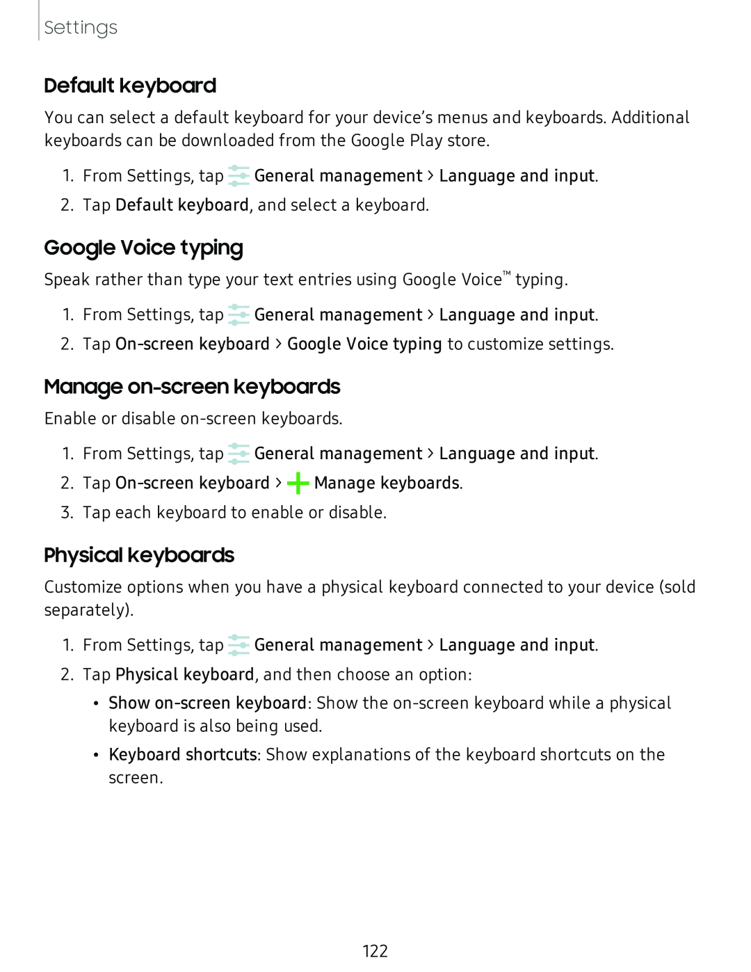 Default keyboard Google Voice typing