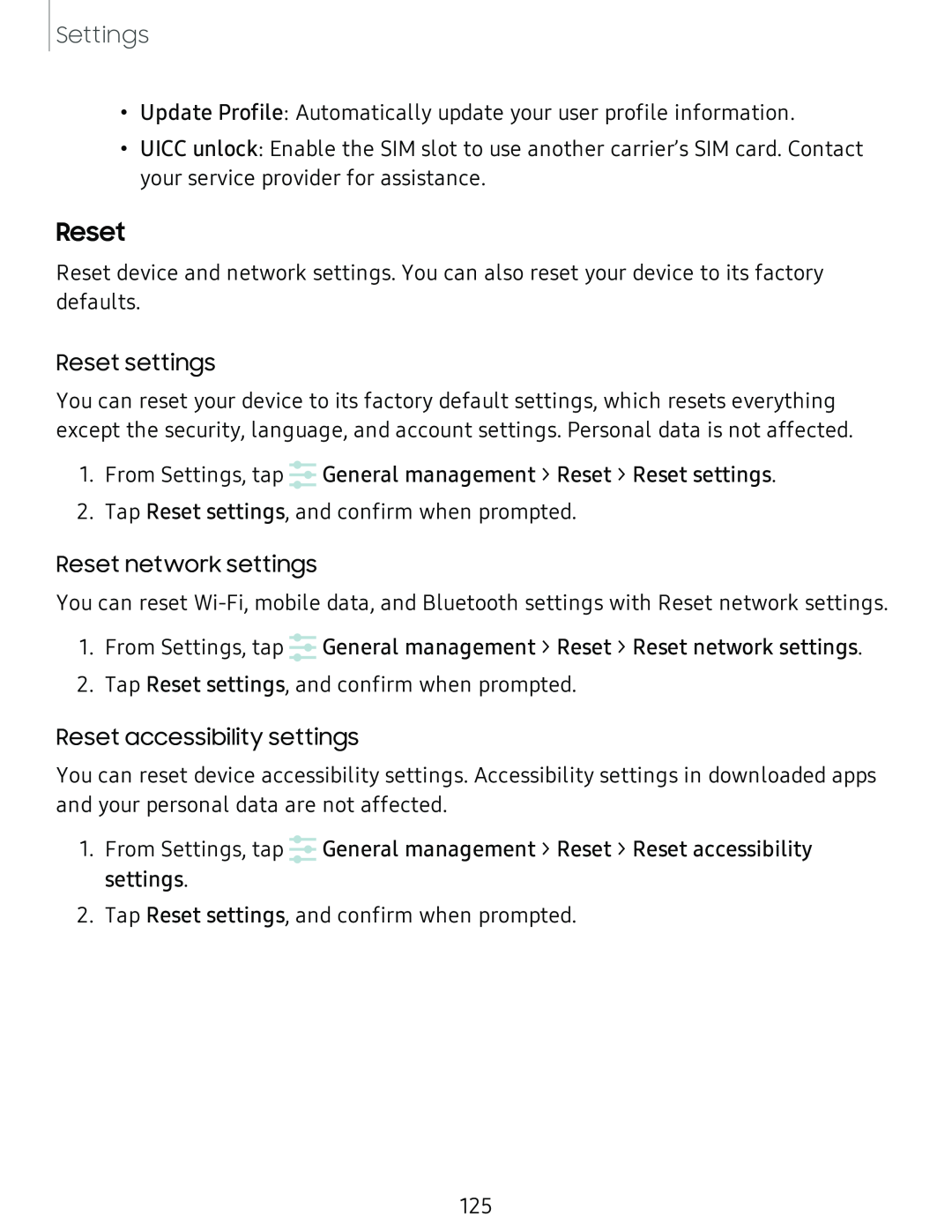 Reset Galaxy S8 Boost