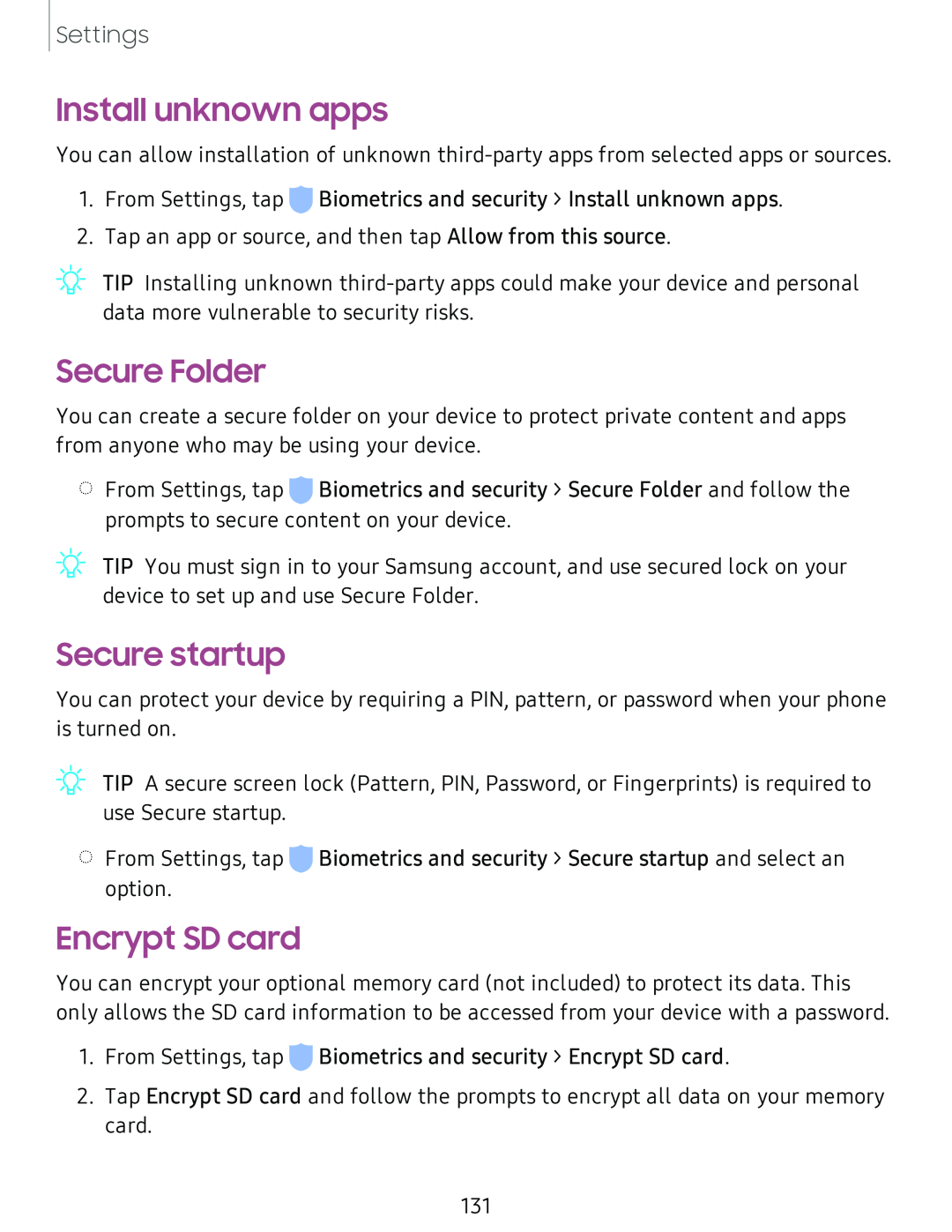 Encrypt SD card Galaxy S8 Boost