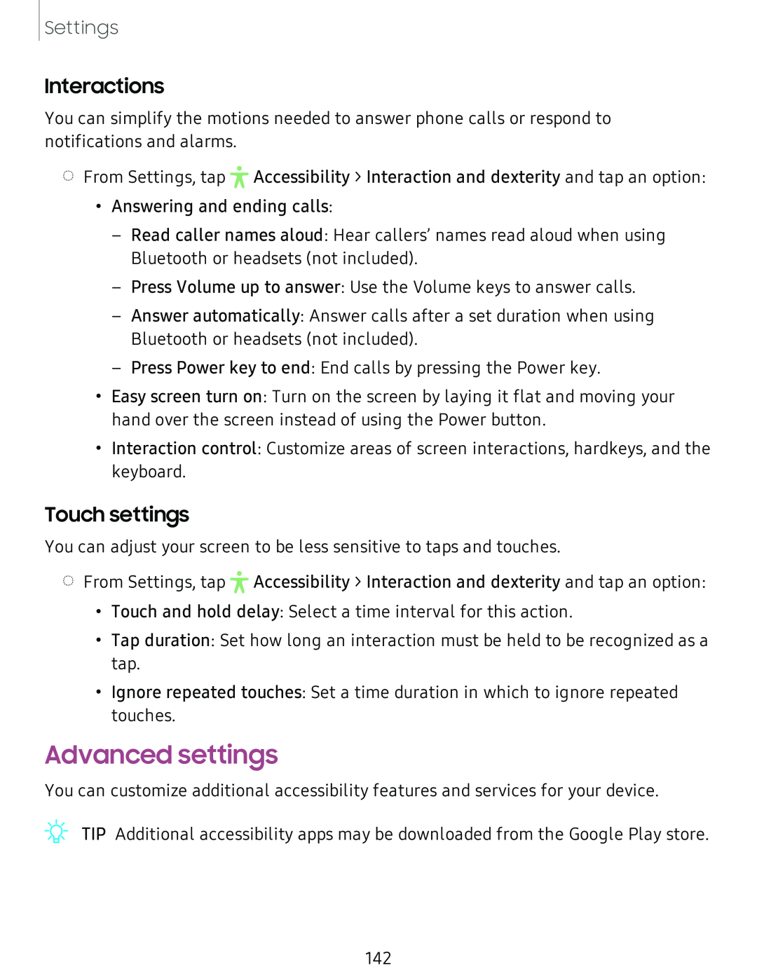 Advanced settings Galaxy S8 Boost