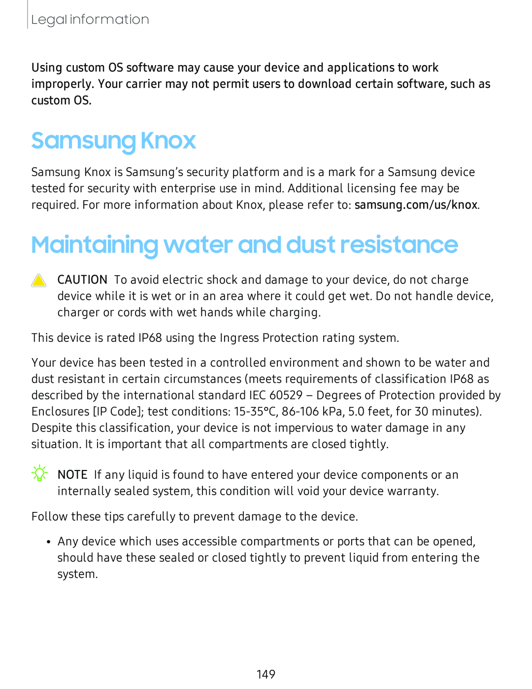 Maintaining water and dust resistance Galaxy S8 Boost