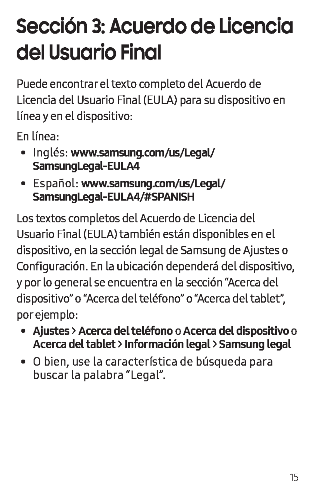 Sección 3: Acuerdo de Licencia del Usuario Final