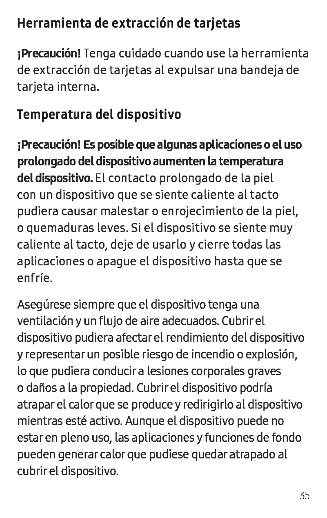 Temperatura del dispositivo Galaxy S8 Active T-Mobile