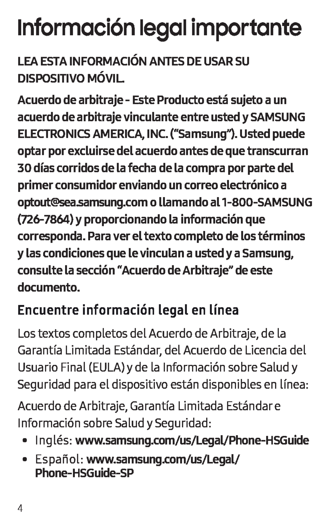 Encuentre información legal en línea Galaxy S8 Active T-Mobile