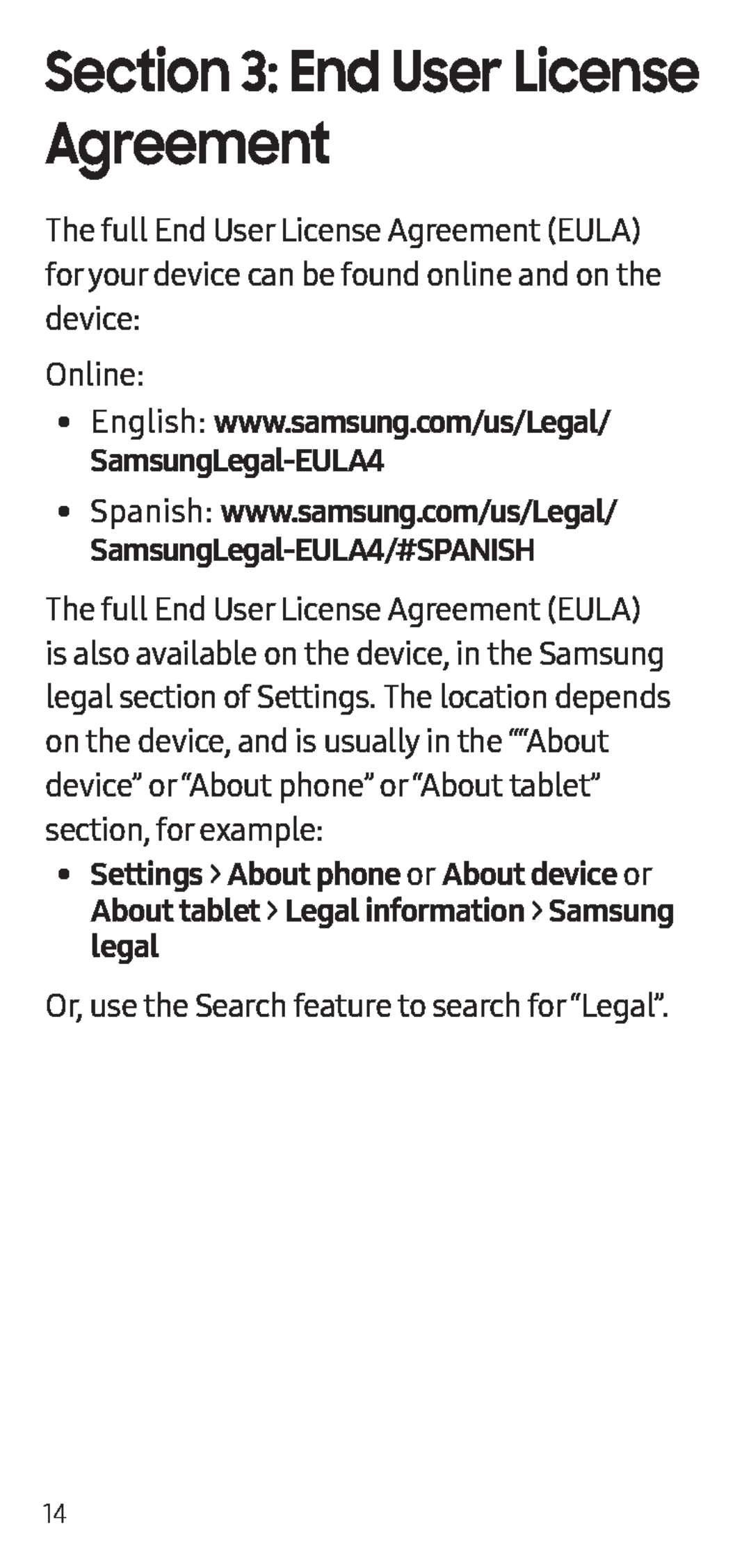 Section 3: End User License Agreement